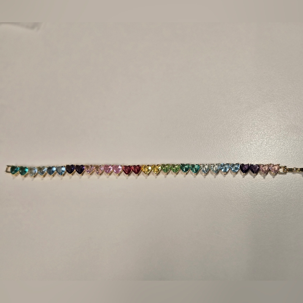 Heart tennis bracelet - Picture 3 of 6